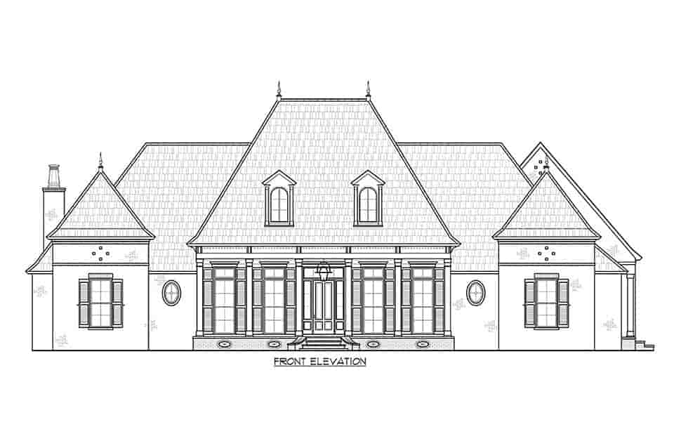 French Country House Plan 41441 with 4 Beds, 4 Baths, 3 Car Garage Picture 2