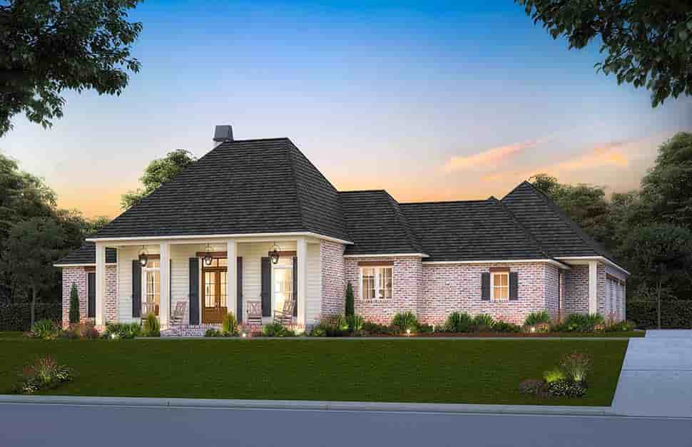 French Country, Southern House Plan 41443 with 3 Beds, 5 Baths, 3 Car Garage Picture 3