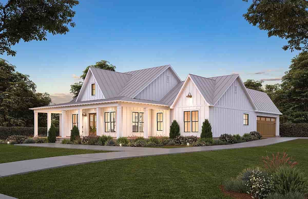 Farmhouse, Southern House Plan 41445 with 3 Beds, 2 Baths, 2 Car Garage Picture 1