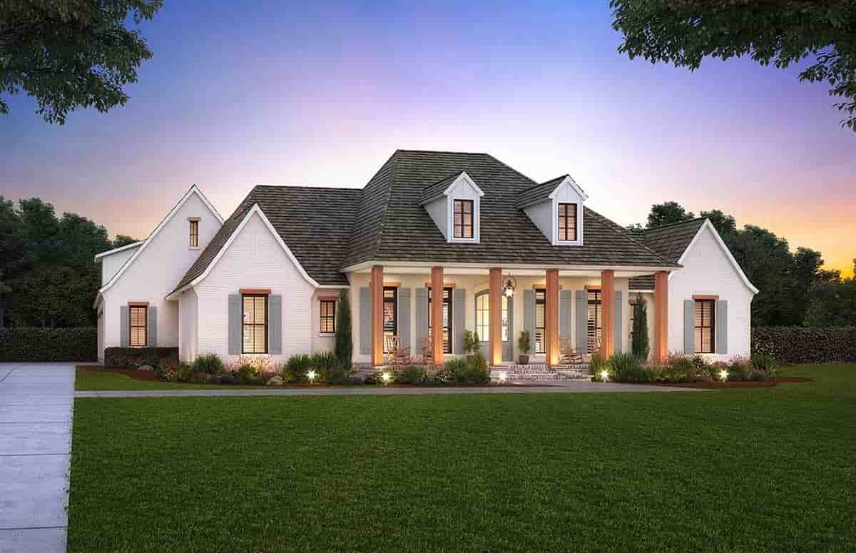 French Country House Plan 41447 with 4 Beds, 4 Baths, 3 Car Garage Picture 1