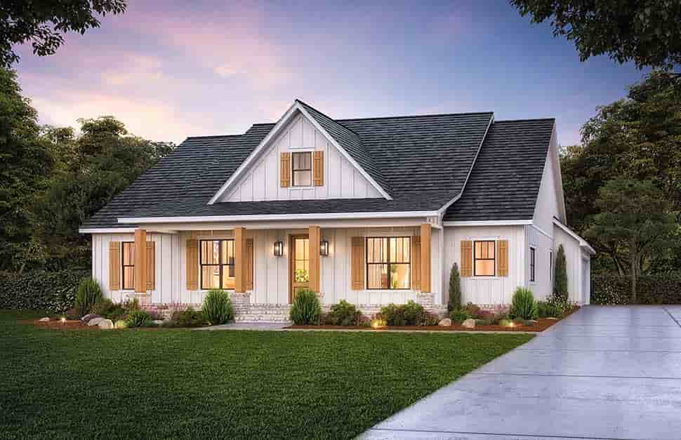 Country, Farmhouse House Plan 41453 with 4 Beds, 3 Baths, 2 Car Garage Picture 3