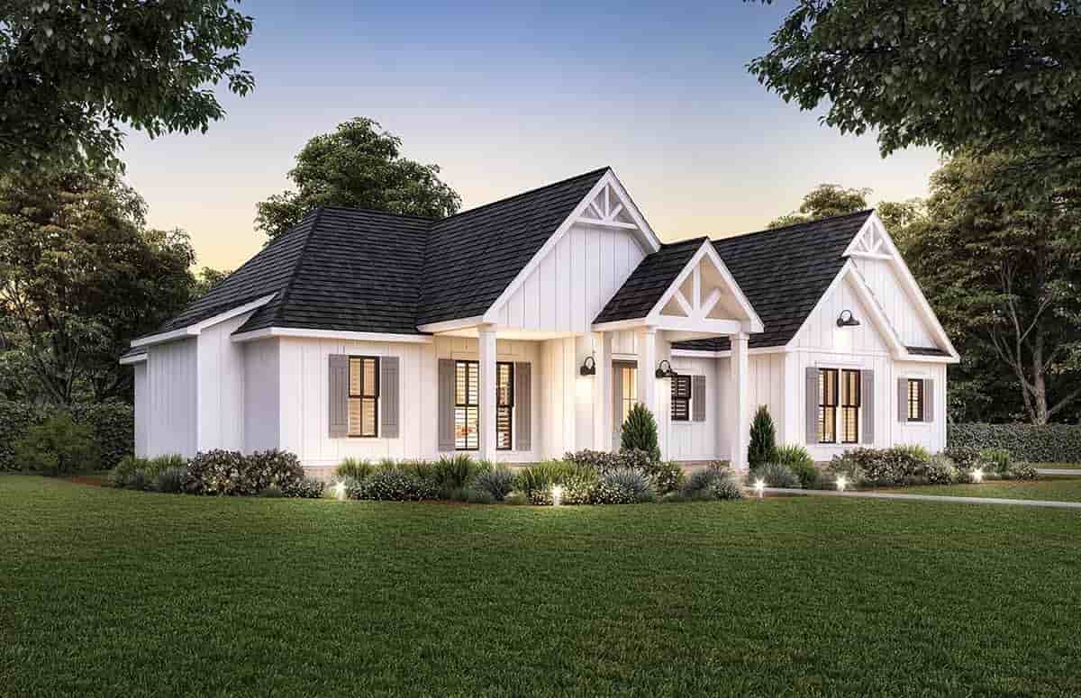 Country, Farmhouse House Plan 41454 with 3 Beds, 3 Baths, 2 Car Garage Picture 1
