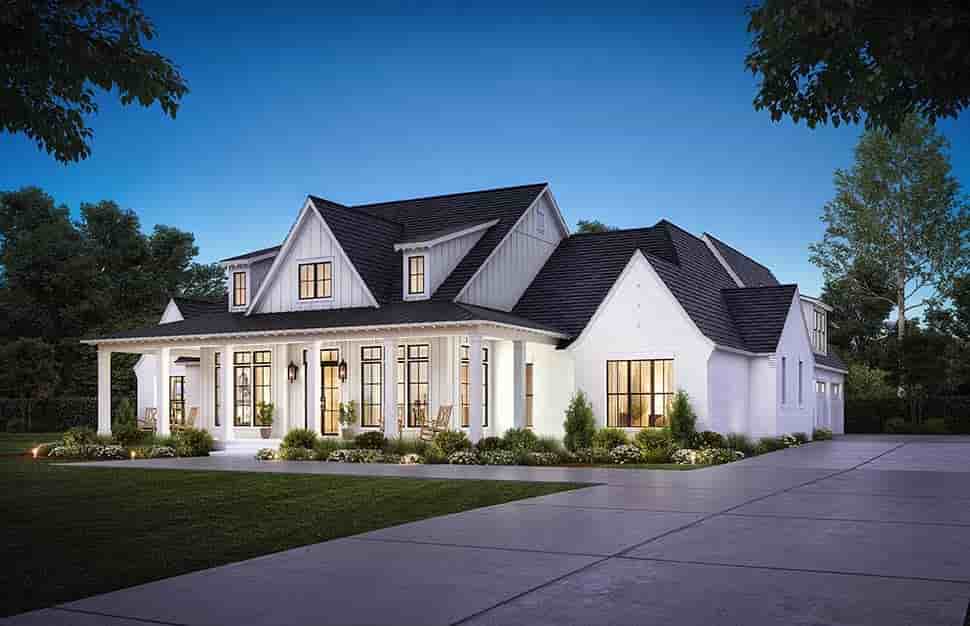 Country, Farmhouse House Plan 41455 with 4 Beds, 5 Baths, 3 Car Garage Picture 3