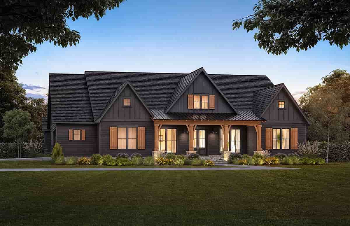 Country, Farmhouse, Ranch House Plan 41456 with 4 Beds, 3 Baths, 2 Car Garage Picture 1