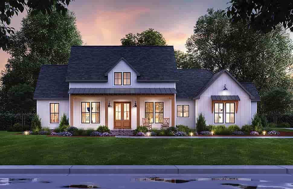 Craftsman, Farmhouse House Plan 41464 with 4 Beds, 3 Baths, 2 Car Garage Picture 2