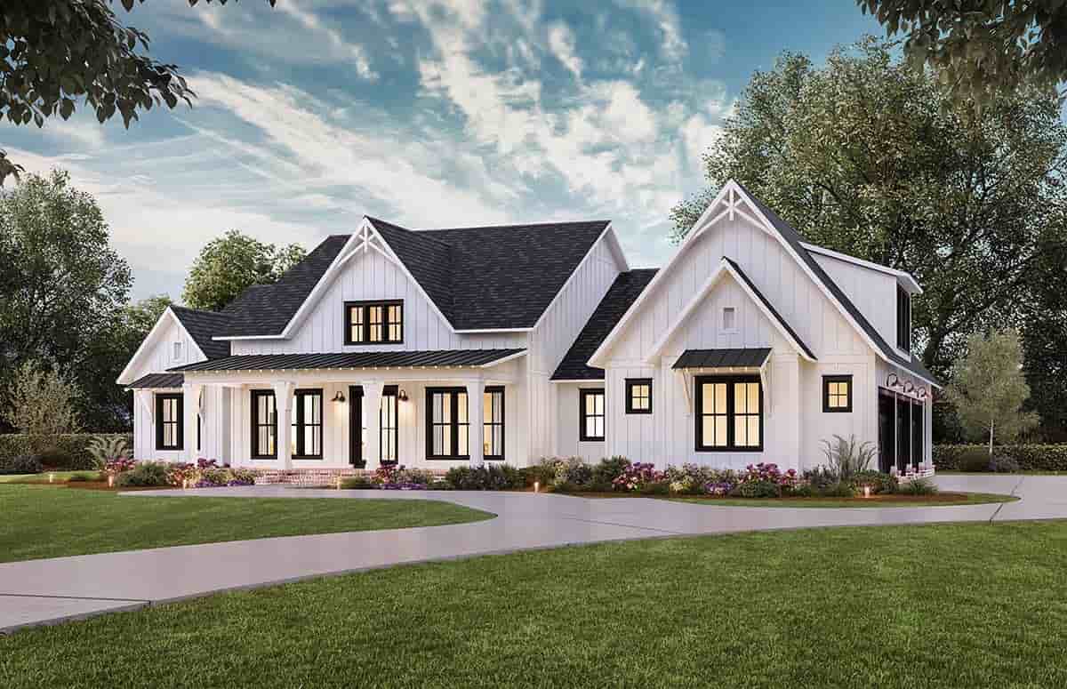 Farmhouse, One-Story, Ranch House Plan 41467 with 4 Beds, 5 Baths, 3 Car Garage Picture 1