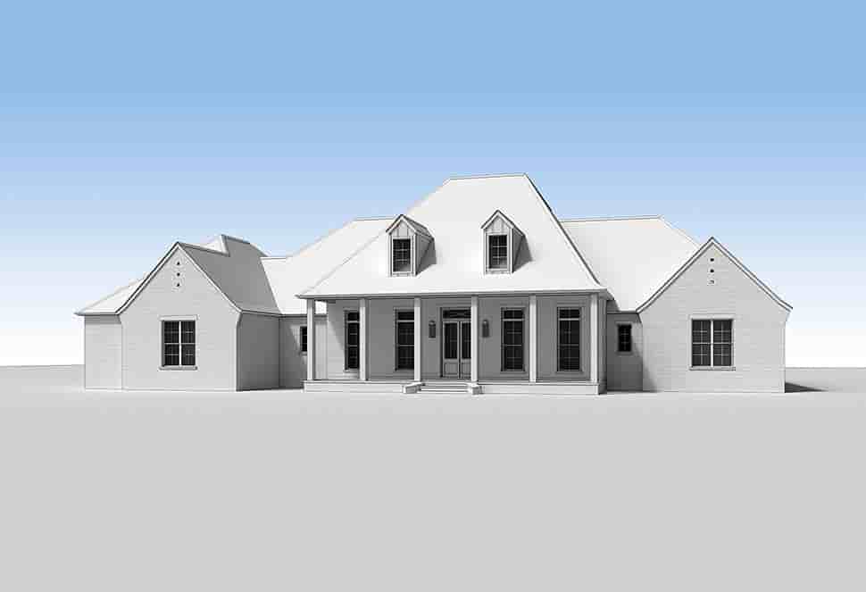 French Country, Southern House Plan 41470 with 4 Beds, 4 Baths, 3 Car Garage Picture 2