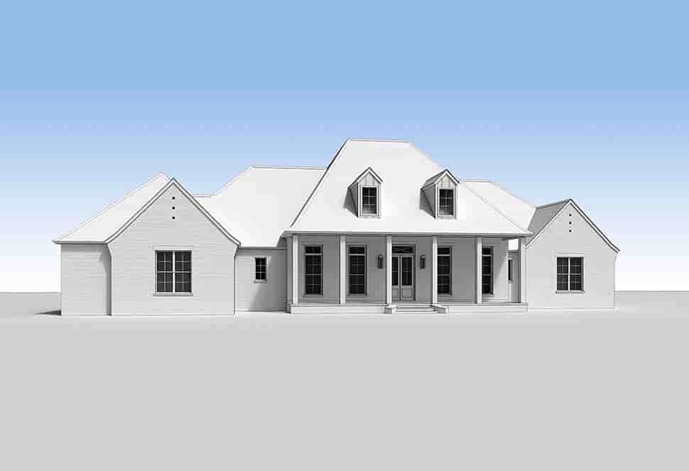 French Country, Southern House Plan 41470 with 4 Beds, 4 Baths, 3 Car Garage Picture 3