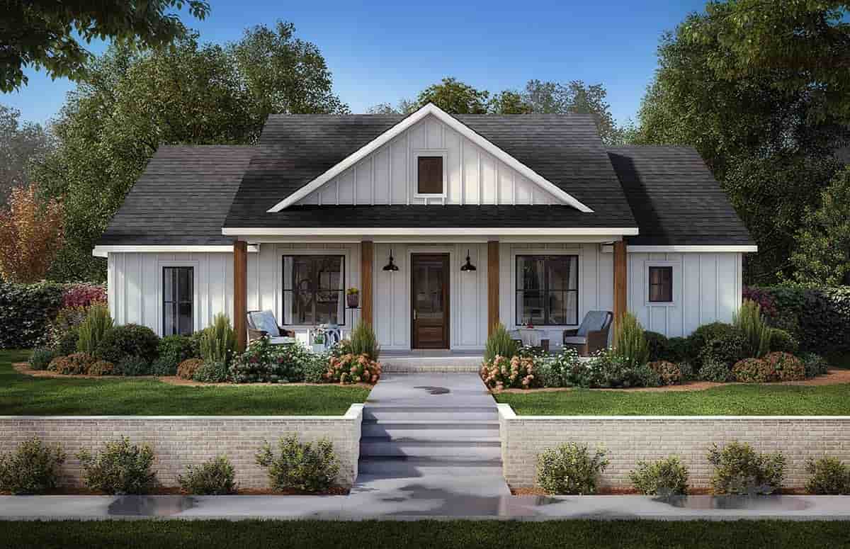 Country, Farmhouse, Traditional House Plan 41477 with 3 Beds, 3 Baths, 2 Car Garage Picture 1