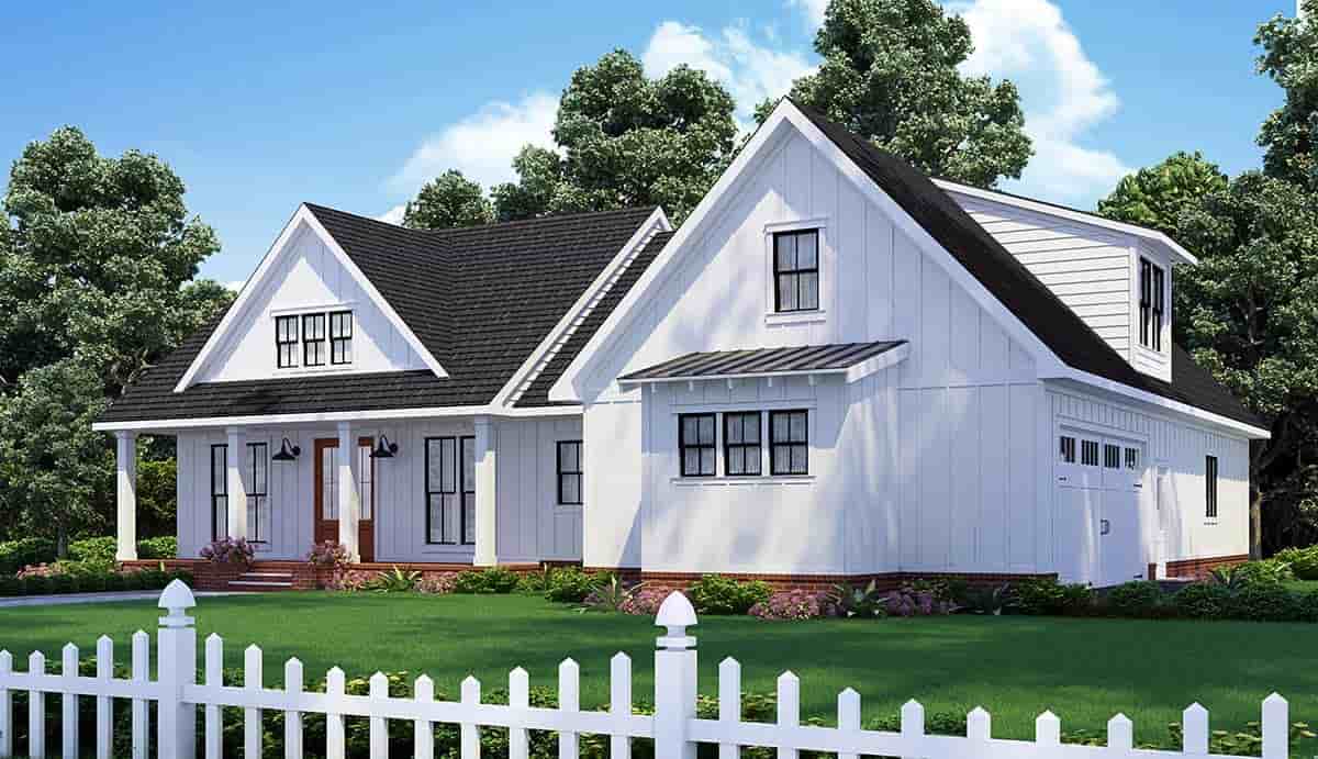 Country, Farmhouse, Traditional House Plan 41487 with 3 Beds, 3 Baths, 2 Car Garage Picture 1