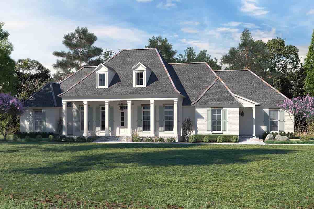French Country, Southern House Plan 41491 with 4 Beds, 4 Baths, 2 Car Garage Picture 1