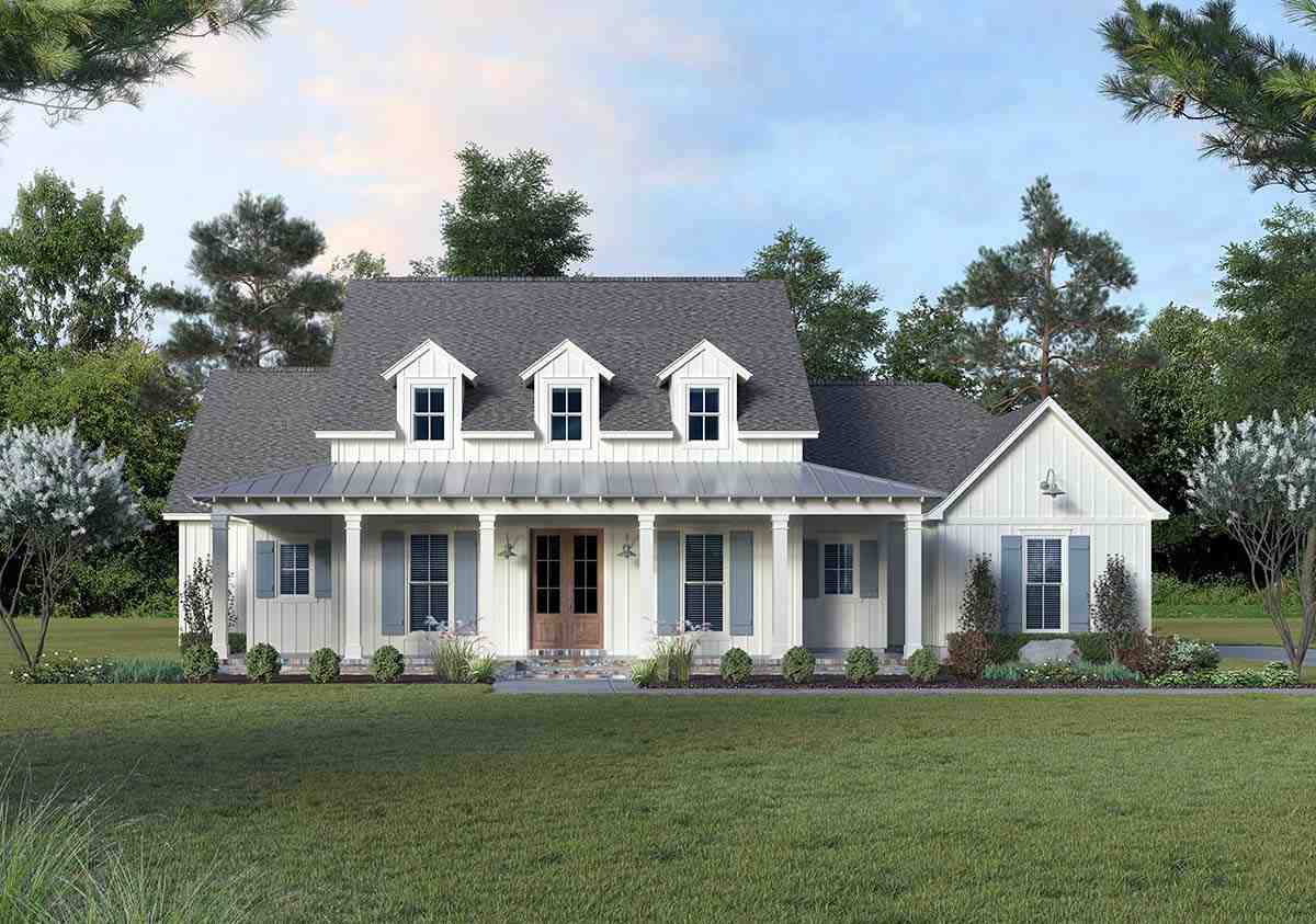Country, Farmhouse House Plan 41494 with 4 Beds, 3 Baths, 3 Car Garage Picture 1