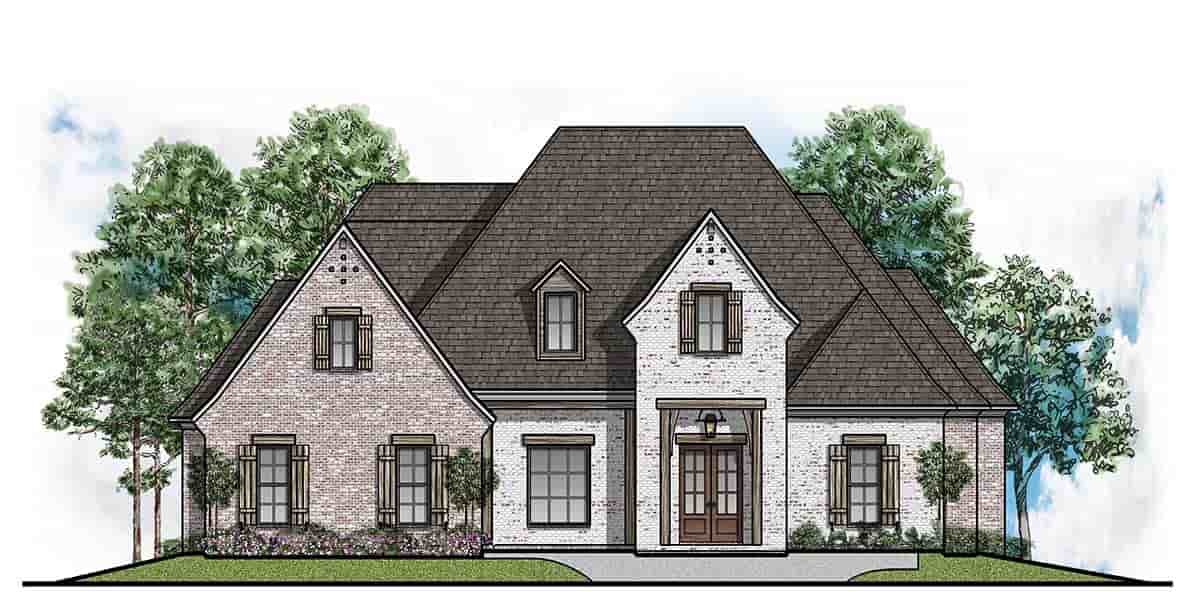 European, Southern, Traditional House Plan 41681 with 4 Beds, 4 Baths, 3 Car Garage Picture 1