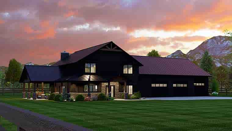 Barndominium, Country, Craftsman, Farmhouse House Plan 41807 with 3 Beds, 4 Baths, 4 Car Garage Picture 5