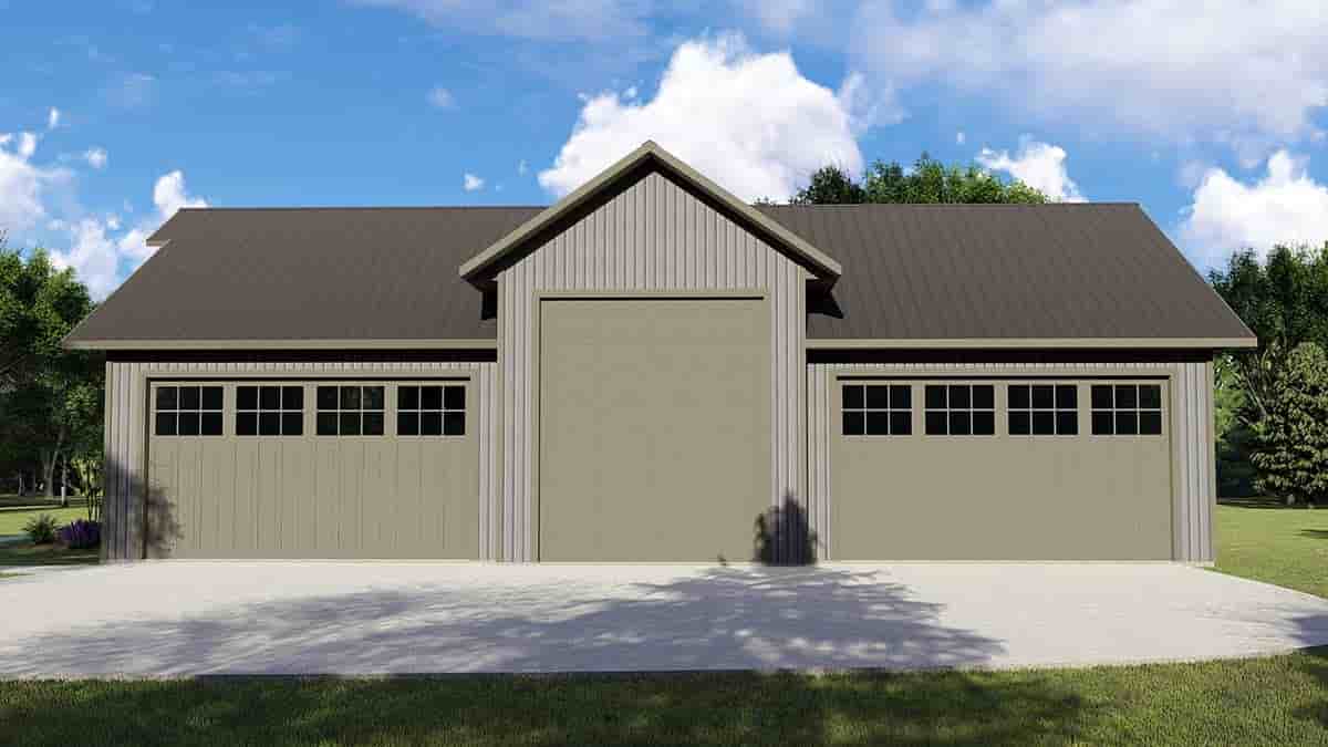 Barndominium, Country, Craftsman, Ranch House Plan 41819 with 3 Beds, 3 Baths, 5 Car Garage Picture 1