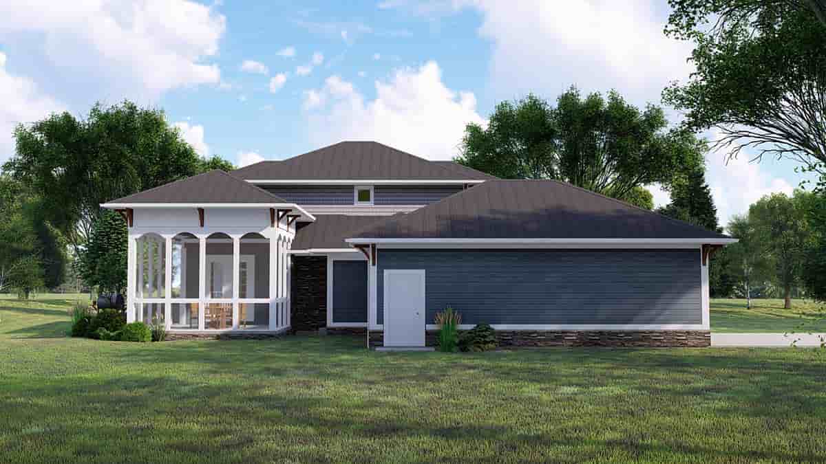 Country, Craftsman, Farmhouse, Ranch House Plan 41820 with 3 Beds, 3 Baths, 2 Car Garage Picture 2