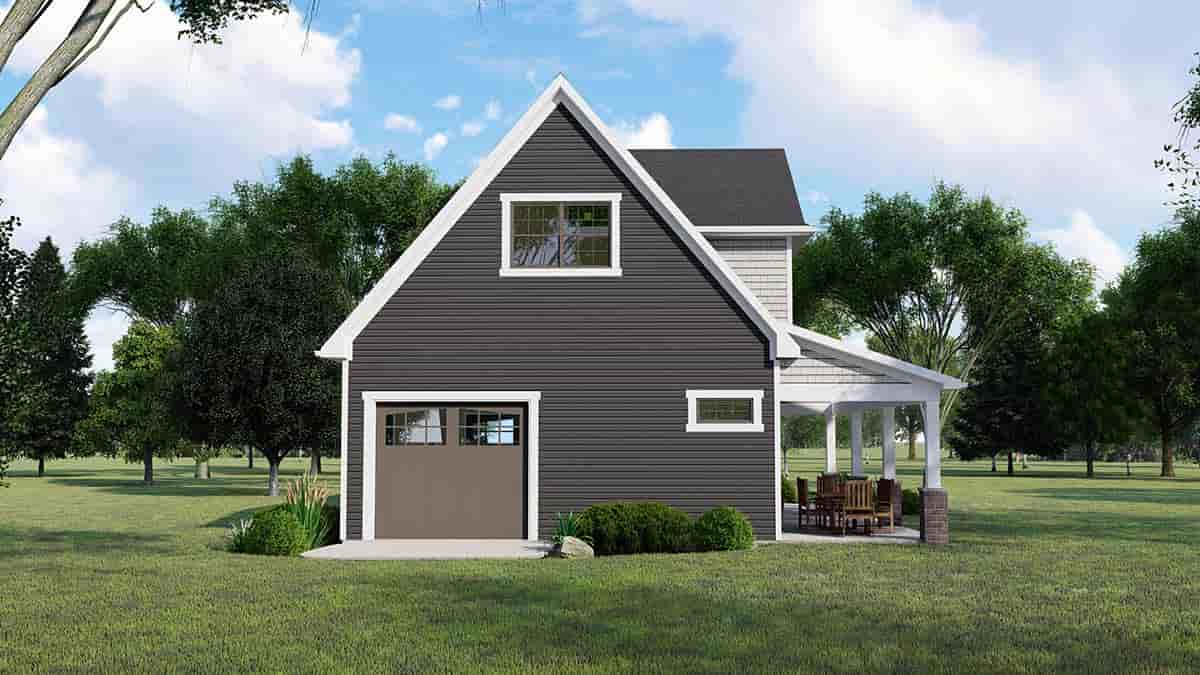 Bungalow, Craftsman 2 Car Garage Apartment Plan 41829 Picture 2