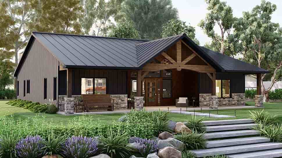 Barndominium, Bungalow, Craftsman House Plan 41841 with 3 Beds, 2 Baths Picture 10