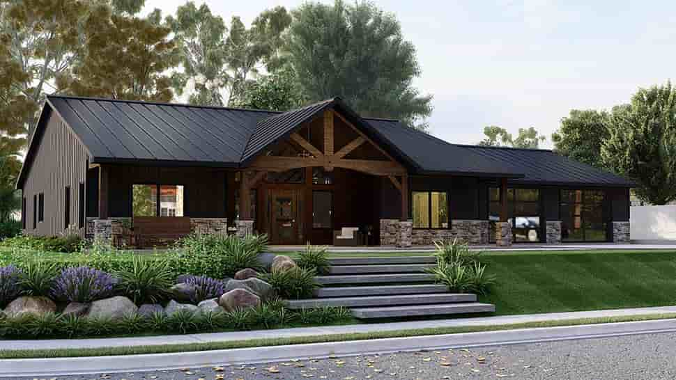 Barndominium, Bungalow, Craftsman House Plan 41841 with 3 Beds, 2 Baths Picture 12