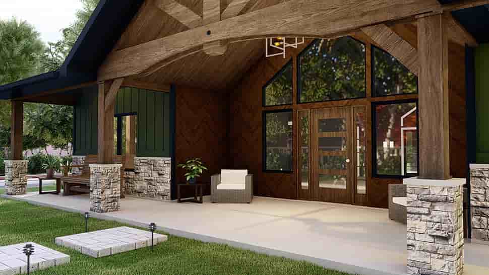 Barndominium, Bungalow, Craftsman House Plan 41841 with 3 Beds, 2 Baths Picture 3