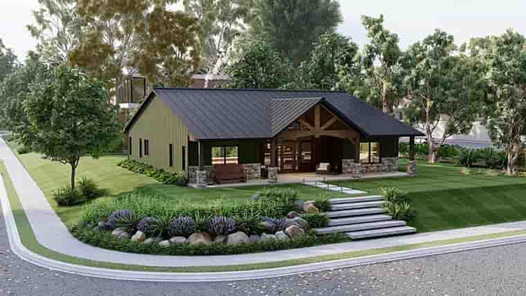 Barndominium, Bungalow, Craftsman House Plan 41841 with 3 Beds, 2 Baths Picture 5