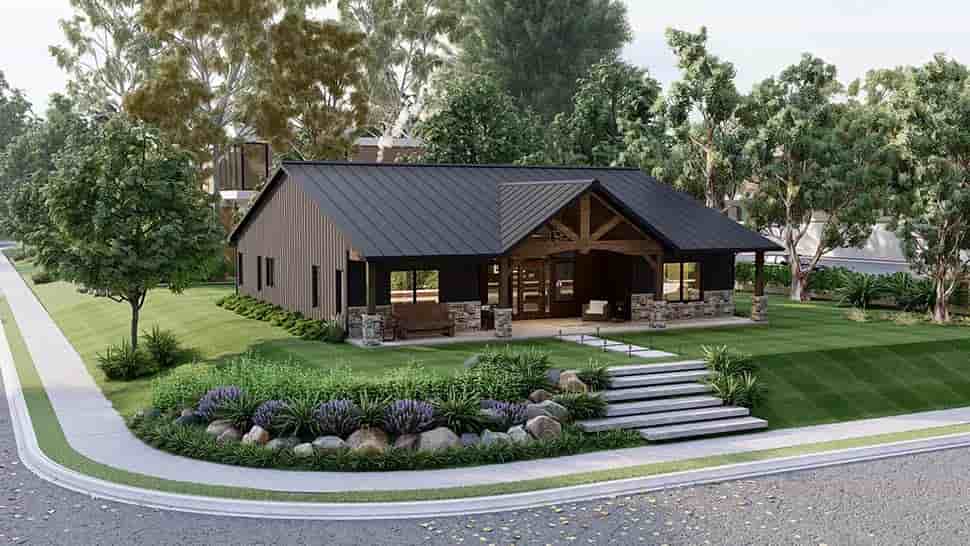 Barndominium, Bungalow, Craftsman House Plan 41841 with 3 Beds, 2 Baths Picture 7
