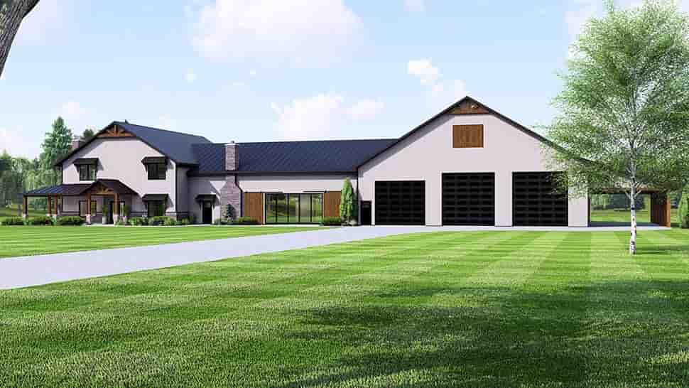 Barndominium, Country House Plan 41847 with 4 Beds, 6 Baths, 3 Car Garage Picture 3