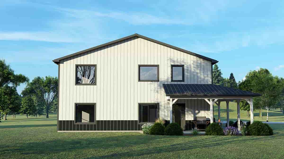 Barndominium House Plan 41854 with 4 Beds, 3 Baths, 3 Car Garage Picture 2