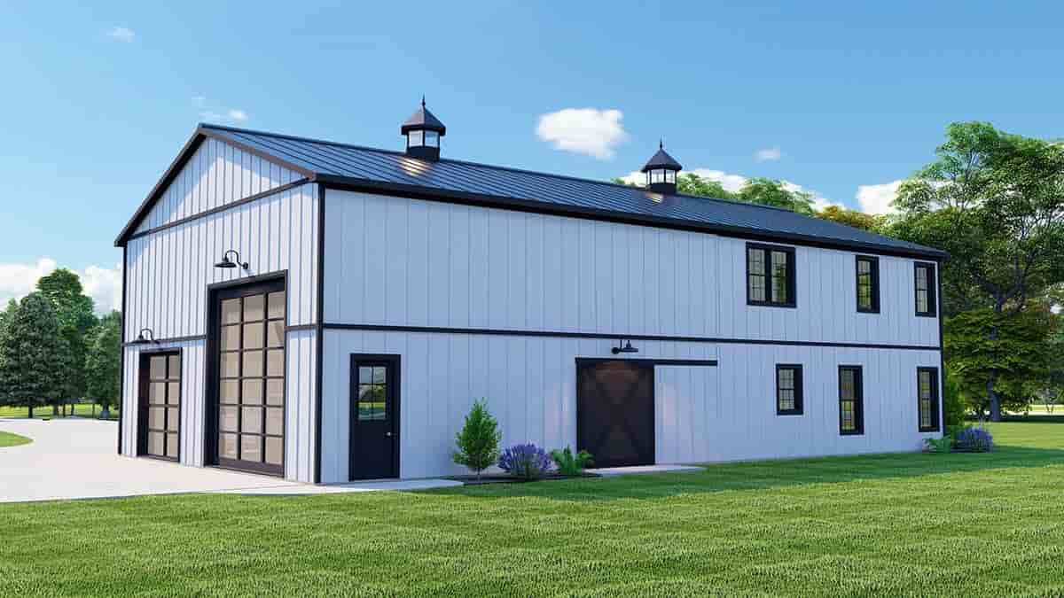 Barndominium, Country, Craftsman House Plan 41866 with 3 Beds, 4 Baths, 2 Car Garage Picture 1