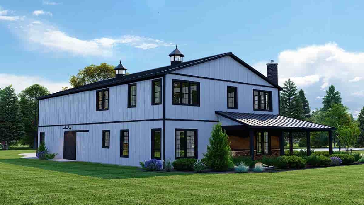 Barndominium, Country, Craftsman House Plan 41866 with 3 Beds, 4 Baths, 2 Car Garage Picture 2