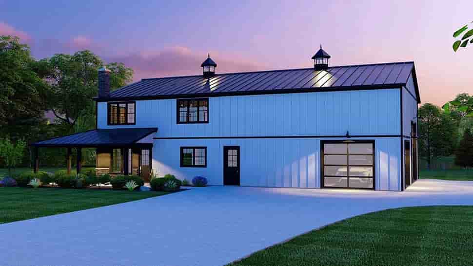 Barndominium, Country, Craftsman House Plan 41866 with 3 Beds, 4 Baths, 2 Car Garage Picture 3