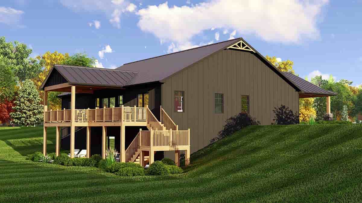 Country, Craftsman House Plan 41883 with 3 Beds, 3 Baths, 2 Car Garage Picture 2