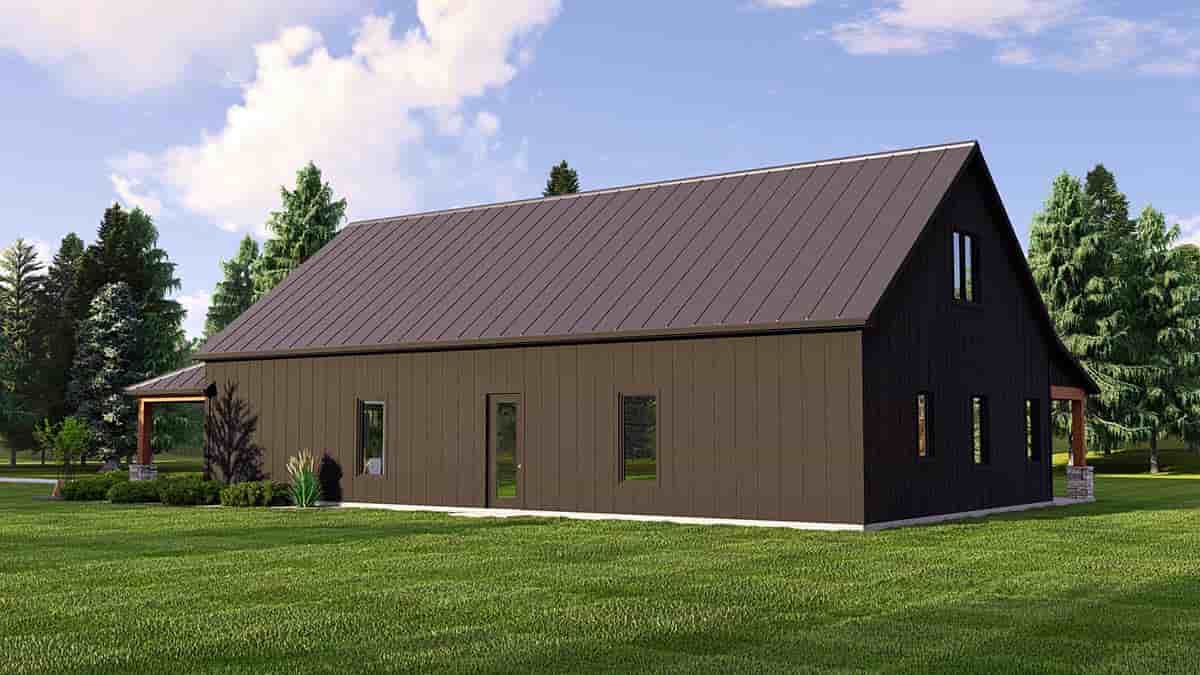 Barndominium, Country House Plan 41884 with 3 Beds, 2 Baths Picture 1