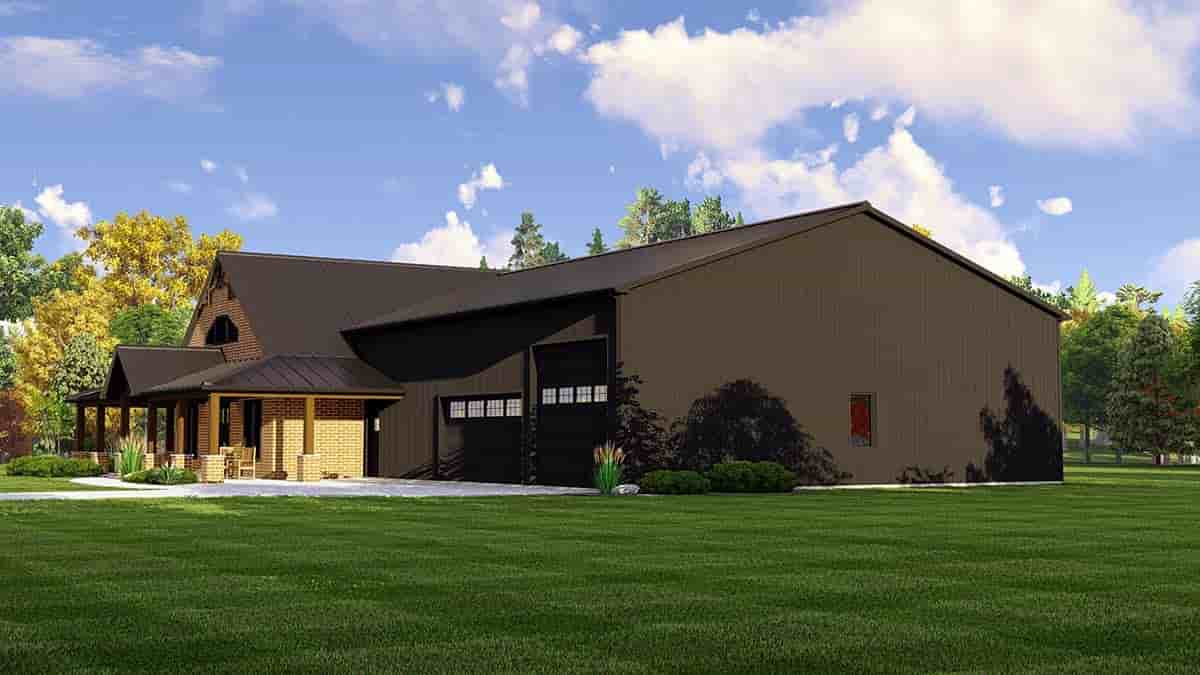 Barndominium House Plan 41885 with 4 Beds, 4 Baths, 3 Car Garage Picture 1