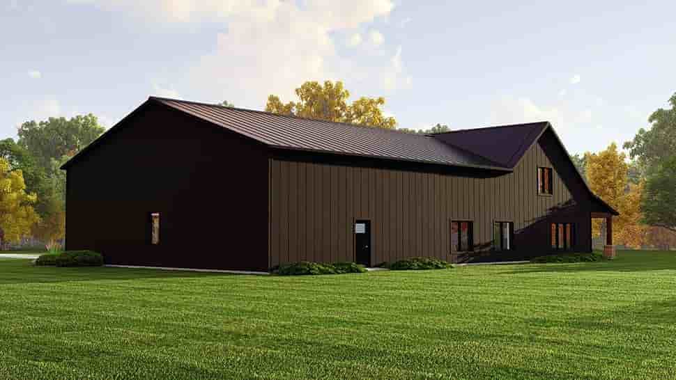 Barndominium House Plan 41885 with 4 Beds, 4 Baths, 3 Car Garage Picture 3