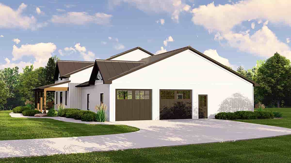 Country, Farmhouse House Plan 41886 with 3 Beds, 2 Baths, 2 Car Garage Picture 1