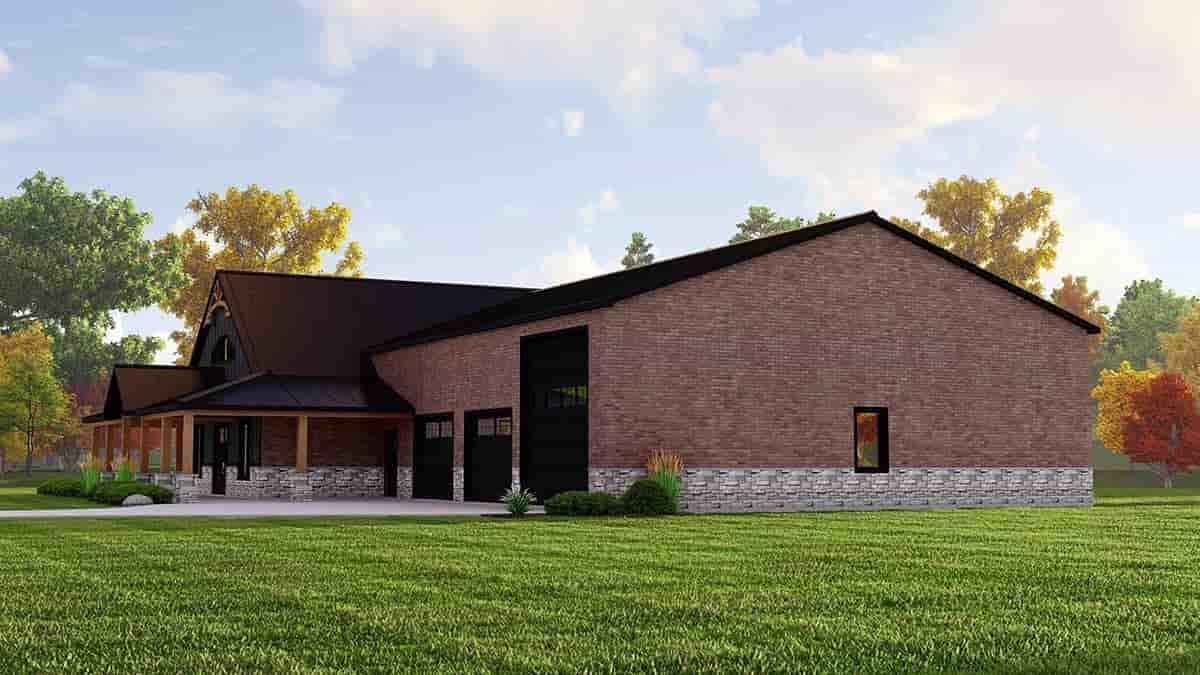 Barndominium House Plan 41888 with 3 Beds, 3 Baths, 3 Car Garage Picture 1