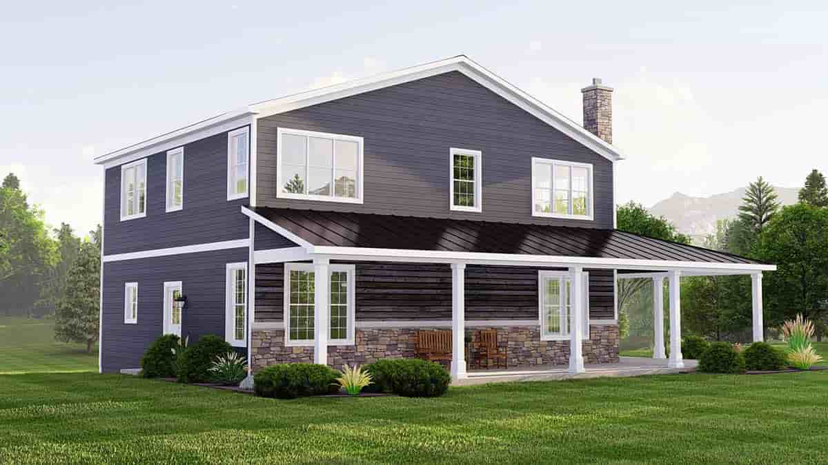 Country, Craftsman House Plan 41890 with 3 Beds, 3 Baths Picture 2