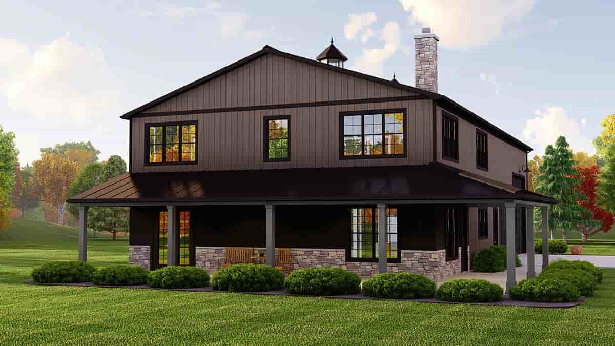 Barndominium House Plan 41891 with 3 Beds, 5 Baths, 2 Car Garage Picture 2