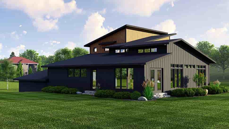 Modern House Plan 41894 with 3 Beds, 3 Baths, 2 Car Garage Picture 4