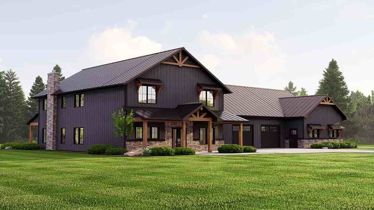 Barndominium House Plan 41895 with 4 Beds, 5 Baths, 2 Car Garage Picture 2