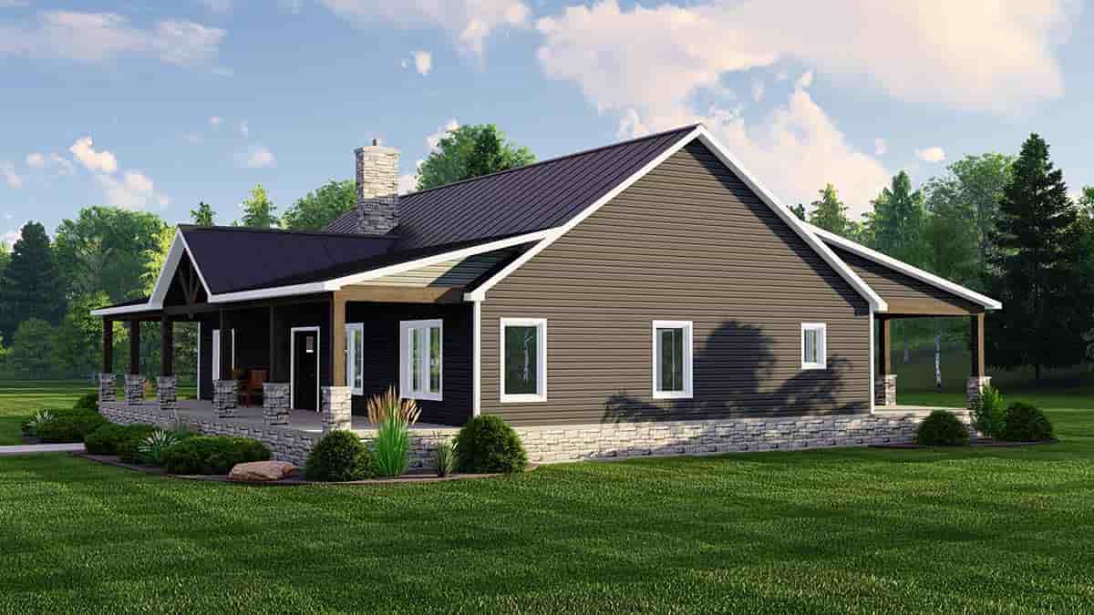 Country, Ranch House Plan 41897 with 3 Beds, 2 Baths Picture 1