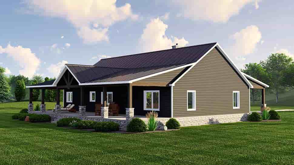 Country, Ranch House Plan 41897 with 3 Beds, 2 Baths Picture 3