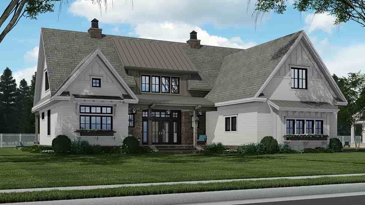Country House Plan 41900 with 4 Beds, 4 Baths, 2 Car Garage Picture 2