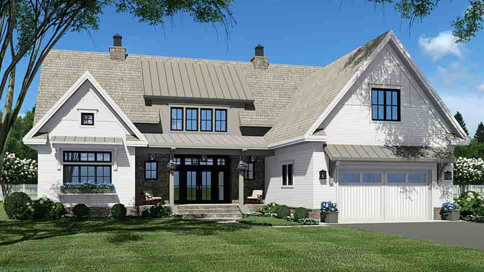 Country House Plan 41900 with 4 Beds, 4 Baths, 2 Car Garage Picture 4