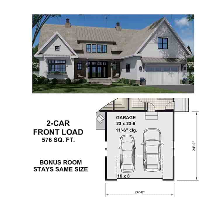 Country House Plan 41900 with 4 Beds, 4 Baths, 2 Car Garage Picture 5