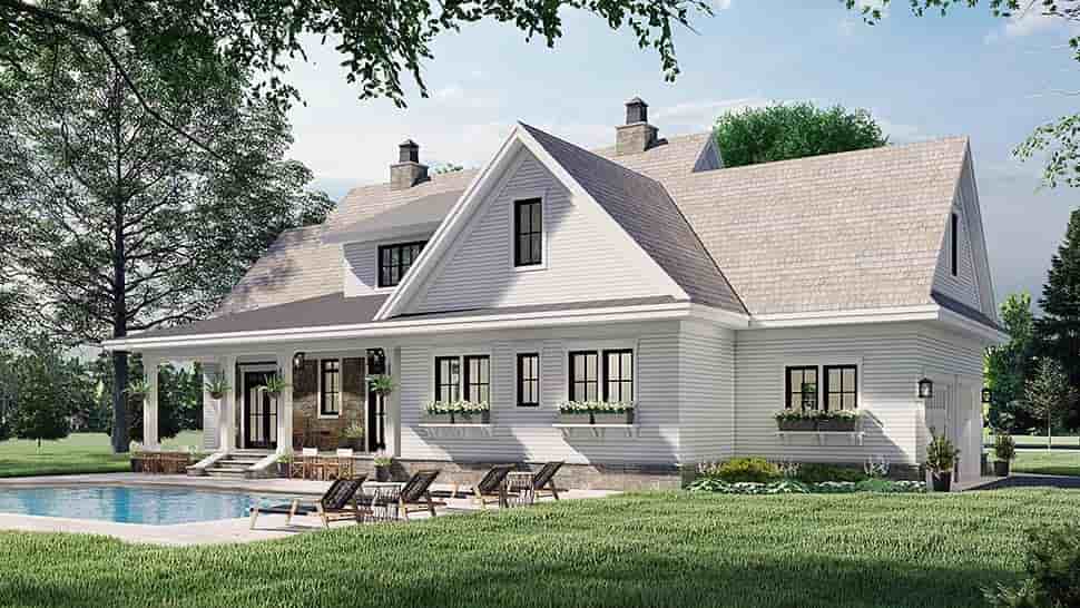 Farmhouse House Plan 41901 with 4 Beds, 4 Baths, 2 Car Garage Picture 4