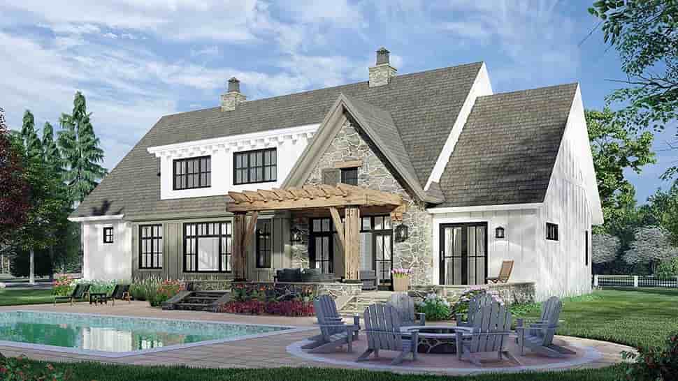 Farmhouse House Plan 41902 with 4 Beds, 4 Baths, 2 Car Garage Picture 4