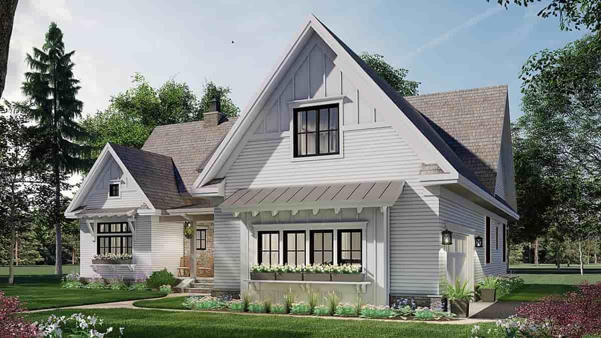 Farmhouse House Plan 41903 with 3 Beds, 3 Baths, 2 Car Garage Picture 1