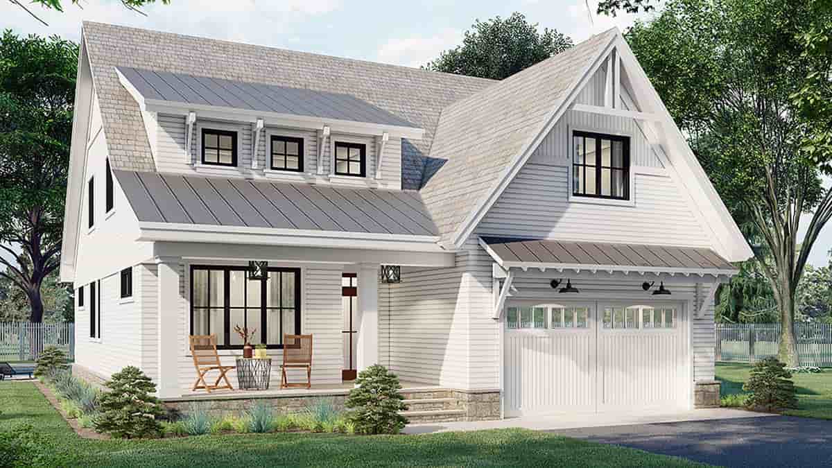 Farmhouse House Plan 41904 with 4 Beds, 4 Baths, 2 Car Garage Picture 2